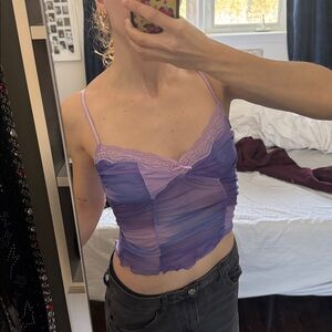 I.AM.GIA Lavender and Violet Ruched Camisole